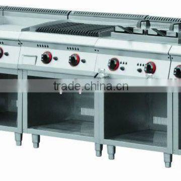 Commercial Gas Range Cooking Equipment Combination With Cabinet