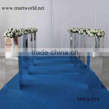 39 Inch Height Square Silver Mirror Column Party and Wedding Decoration Supplies in Guangzhou(MWS-018) photo-3