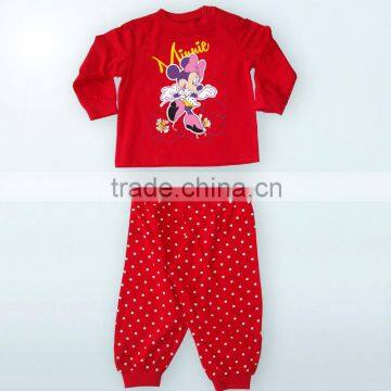 2016 Minnie print baby suit Minnie baby clothes spring/ autumn baby suit