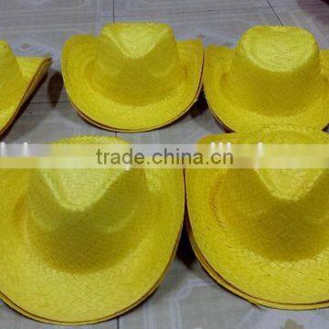 yellow straw hat