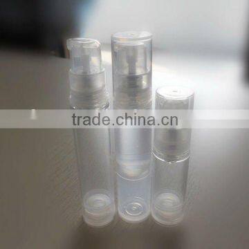 5ML 10ML plastic airless cosmetic bottles with lotion pump /plastic bottle with sprayer