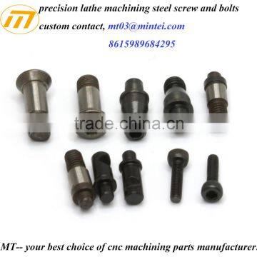 precision lathe machining steel screw and bolt