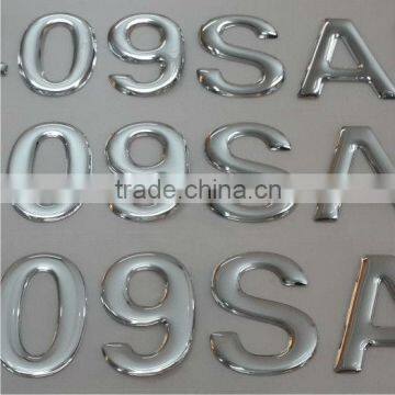 PU Resin Self Adhesive Dome Letters Sticker