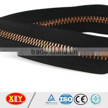 Factory Wholesale Customized Size Long Chain Rose Gold Metal Zipper photo-3