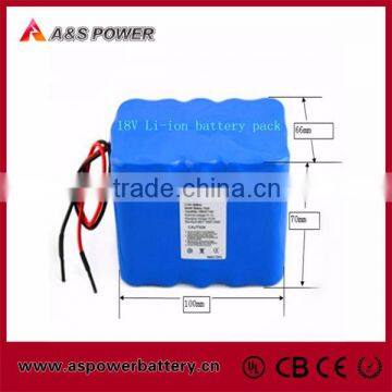 Rechargeable 18650 5S3P 6600mAh 18v diy lithium ion battery pack