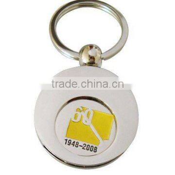 customized promotional metal trolley coin key chain