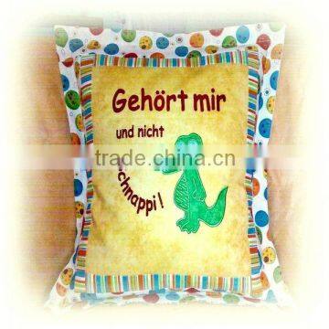 crocodile machine embroidery applique for cushion cover