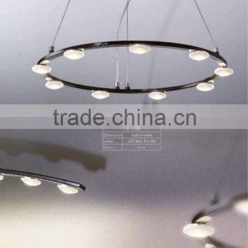 round modern glass ceiling light led pendant lighting for office