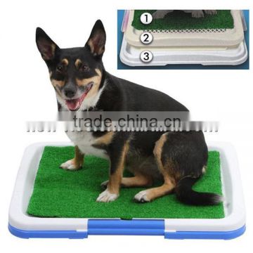 Pet Doggy Potty Patch Indoor Training Patch Dog Toliet Training Tray For Puppies With Artificial Grass Drain Tray