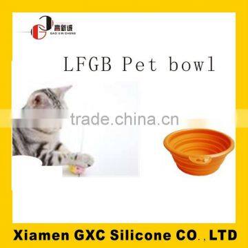 Easy washing collapsible silicone cat bowl