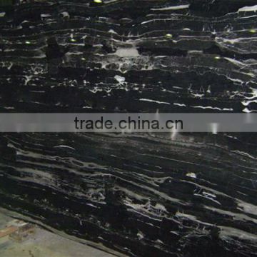 China black silver marble with many silver lines