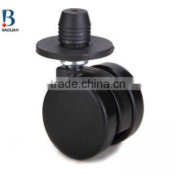 2016 Novelty Sales 30mm Black Nylon Swivel Furniture Twin Plastic Caster Wheels