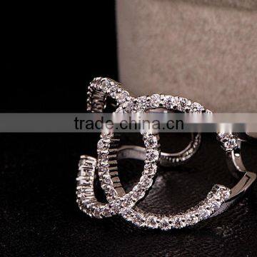 925 Pure Silver Ring With Platinum Plated Ring for Women Fits in European Style photo-2