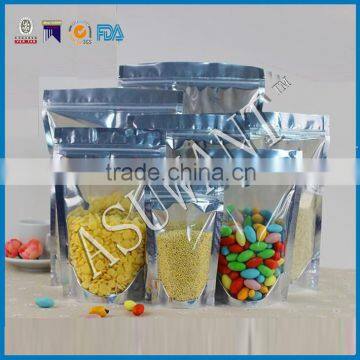 China supplier custom make one side rice foil one side clear bag/clear foil bag for food