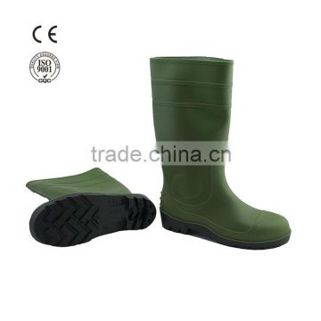 PVC safety rain boots with steel toe