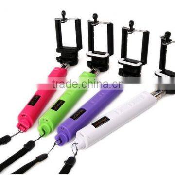 Wireless bluetooth monopod mobile phone stick selfie Z07-5B tripod with zoom in and out