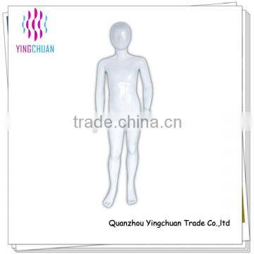 White color child plastic standing posing manikin