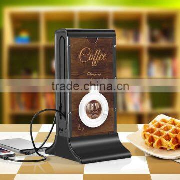 Hot trendy product restaurant menu phone charger for coffee shop, bar, hotel lobby and public area with 20800mAh 4 ports output                        
                                                Quality Choice