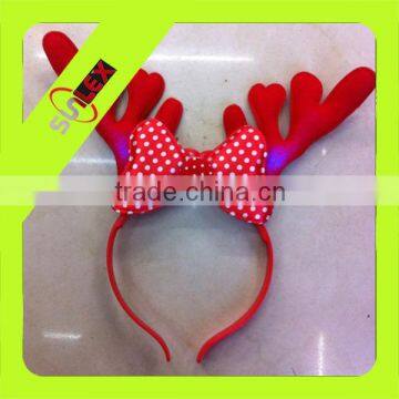 Flashing Antler Santa Hat Deer Horn Christmas