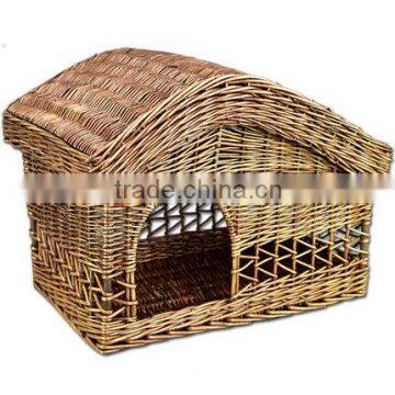 Pet wicker dog bed basket