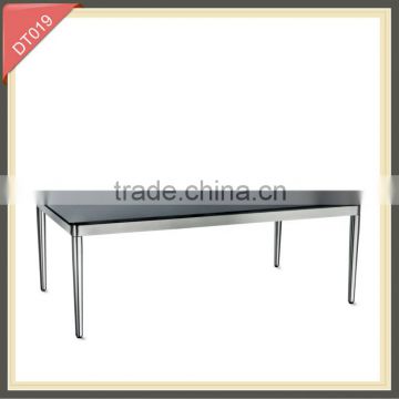 esstisch style furniture modern glass live edge slab modern stainless steel dining table