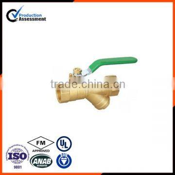 High Performance Brass Y Strainer with valve