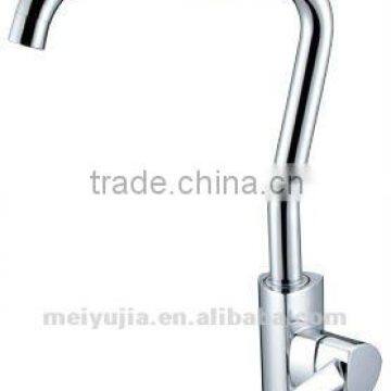 Deck-mounted kitchen faucet mixer