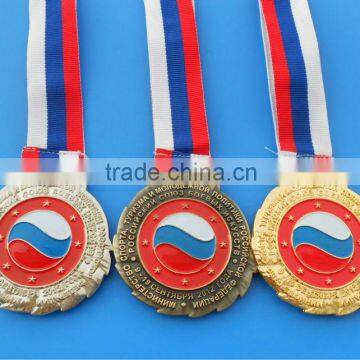 3D gold silver copper Russia medal ribbon (Box-medal-015)