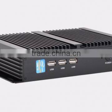 Mini pc with i3-4010U 2COM interface industrial personal computer full closed fanless low consumption gigabit network card, usb