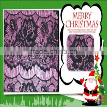 Wholesale customized lace border fabric for scarf