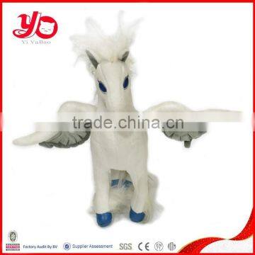 White customized plush horse , stuffed plush animal horse