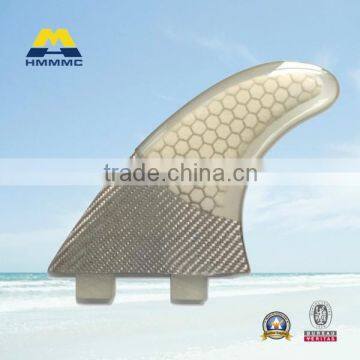 Sliver carbon honey comb surfboard fins