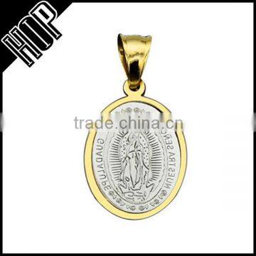 Best selling high quality stainless steel gold crystal goddess pendant