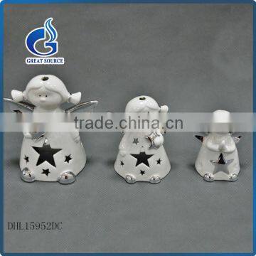 wholesale best selling christmas crafts ceramic angel with led light