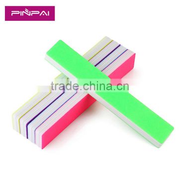 colorful rectangle sandpaper washable buffers nail art files manicure tools