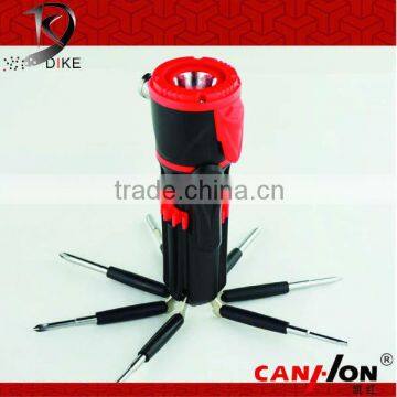 QC-208 Ningbo Dike12 in 1 multi function hammer with powerful torch