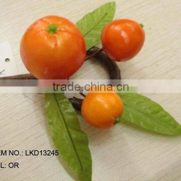 handmade artificial small lemon/ orange and berries napkin ring