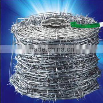 China Factory High Quality Hot Dipped Galvanized Cablire 16 15 18 100m 200m 400m 500m Barbed Wire Price Motto