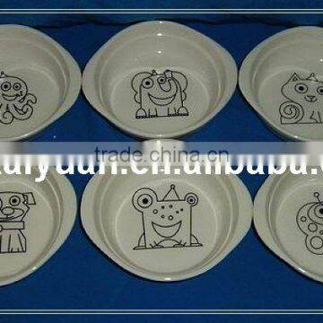 children bowl with ear / porcelain dinnerware (100-555)