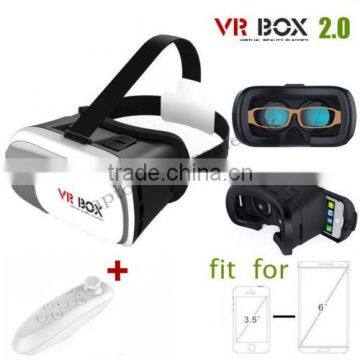 3D VR Case /VR Box 2ND Generation Virtual Reality Glasses 2.0 + Bluetooth Remote