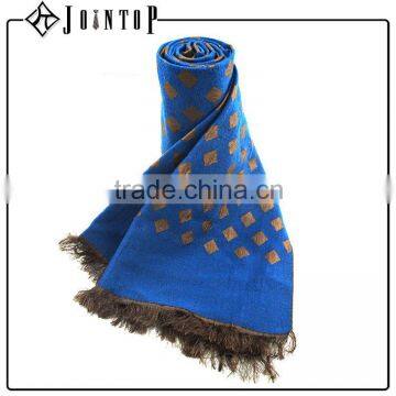 wholesale infinity fashion winter knit man crochet plaid scarf