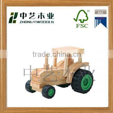 Wholesales in china cheap OEM eco-friendly handmade DIY wooden truck boy toys