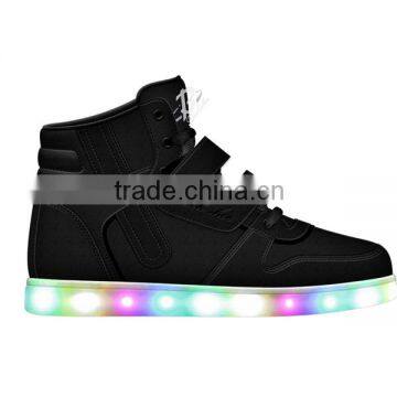 Original Design Kids LED High Top Shoes Colorful Good Quality LED Shoes for Kid Size 25-35#