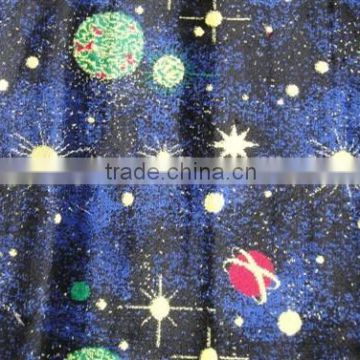 Blue green moon and white star fluorescent wilton carpet only Better Carpet Wilton Carpet factory can make