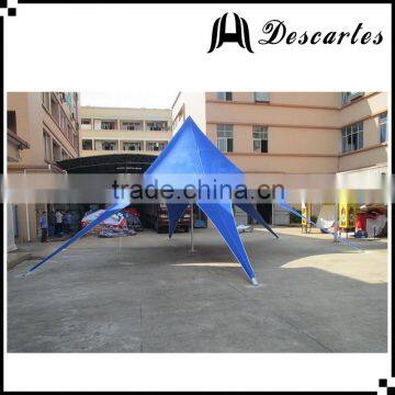 Deep blue 8M single pole star shade tents, outdoor star canopy for large events