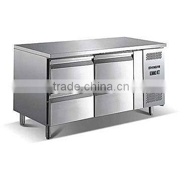 SHENTOP Commercial Frozen Bench Refrigerated Workbench Table TG15D4