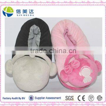 plush cartoon slipper/customized LOGO