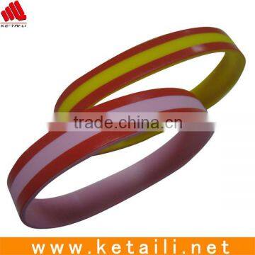 2015 most popular segmented silicone bracelet