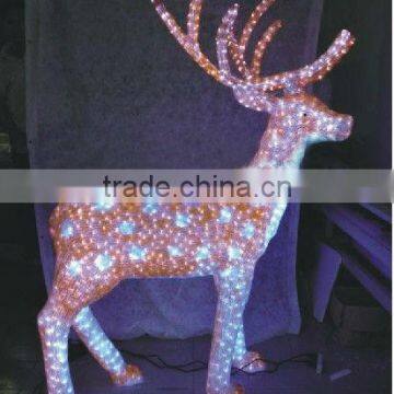 Garden Decoration 3D Acrylic Deer Family Led Christmas Ornament photo-4