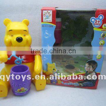 2012 New Design Bear Electric Blowing Bubble Toy Machine new child toy